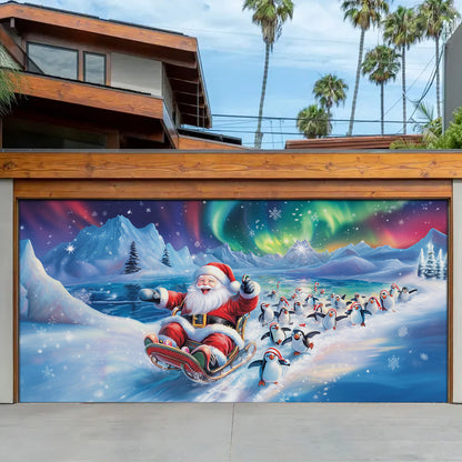 Shineful Garage Door Banner Decoration - Arctic Santa
