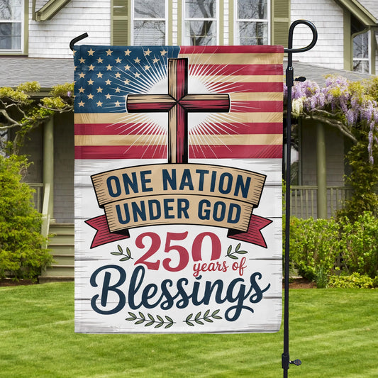 Shineful Gargen Flag 12" x 18" - Faith Over America