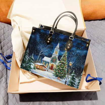 Shineful Leather Bag Christmas Church Serenity