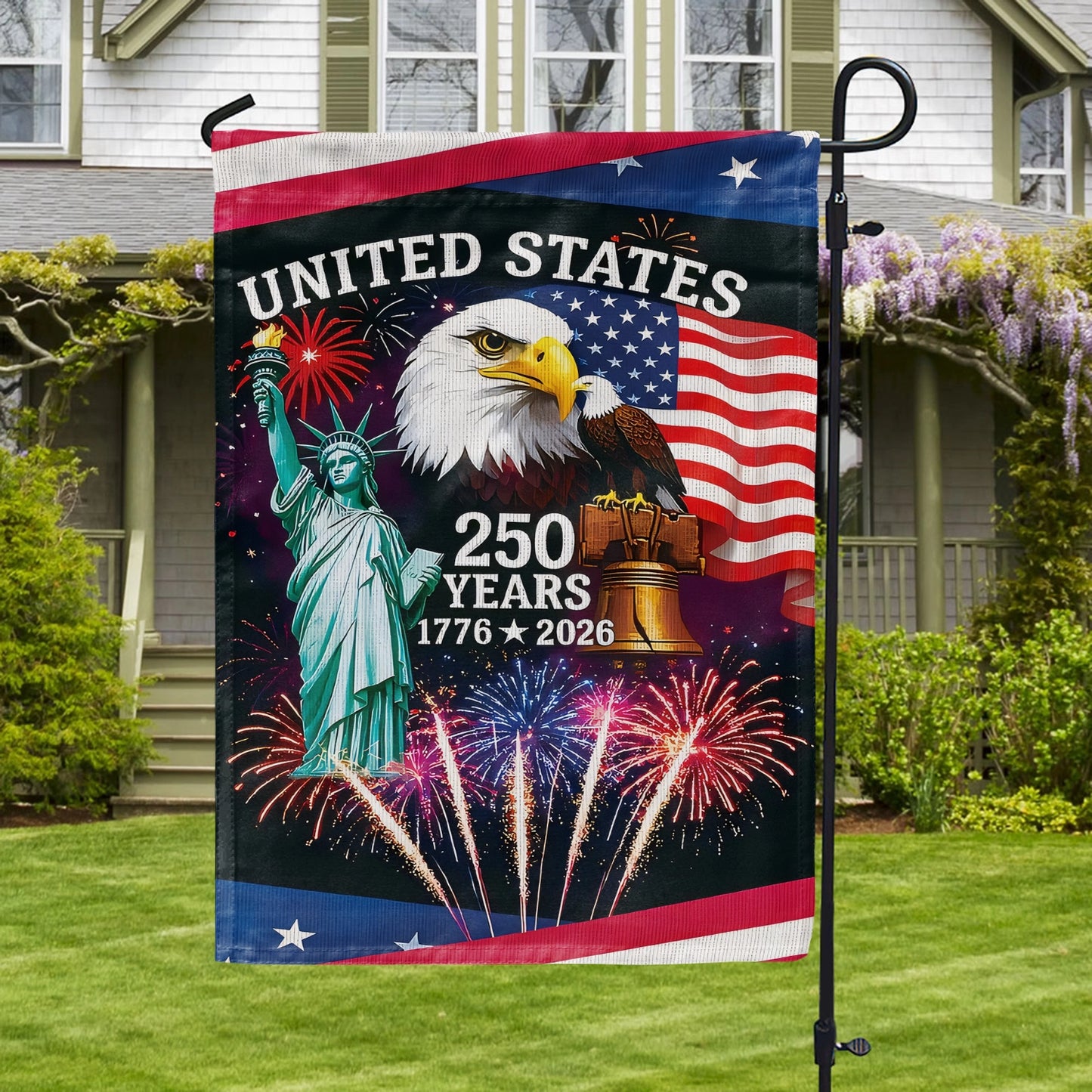 Shineful Gargen Flag 12" x 18" - Let Freedom Rise United States