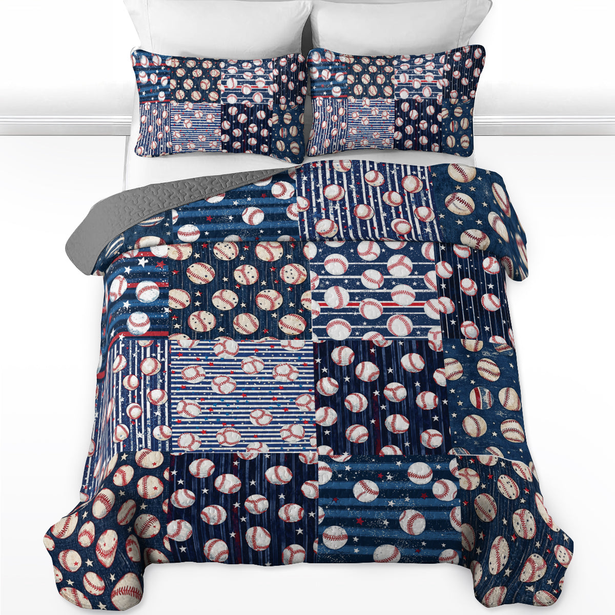 Shineful All Season Quilt 3-Piece Set Classic Catch Comforter