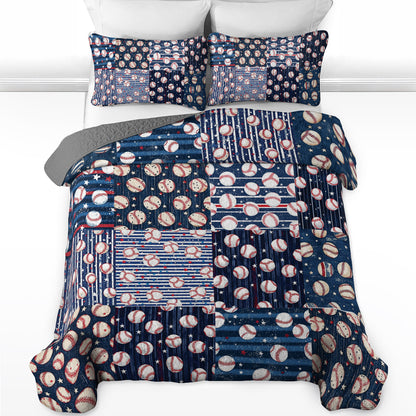 Shineful All Season Quilt 3-Piece Set Classic Catch Comforter