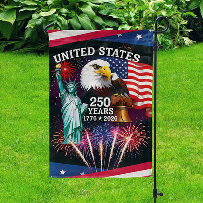 Shineful Gargen Flag 12" x 18" - Let Freedom Rise United States