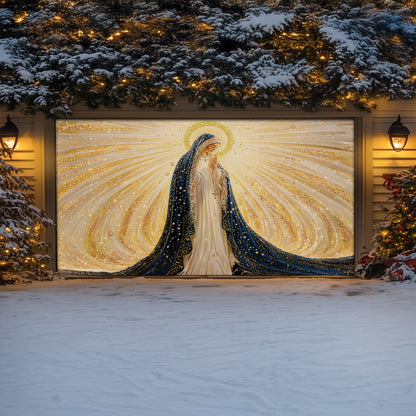 Shineful Garage Door Banner Decoration Lady’s Eternal Glow