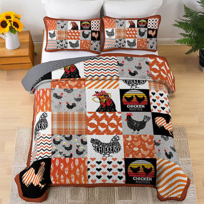 Shineful All Season Quilt 3-Piece Set Chicken Whisperer