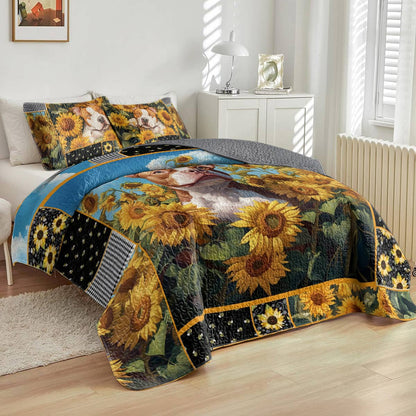 Shineful All Season Quilt 3-Piece Set Pitbull Sunshine