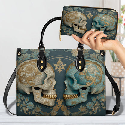 Shineful Leather Bag Echoes in Blue & Bone