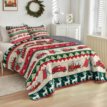Shineful All Season Quilt 3-Piece Set Camping Christmas