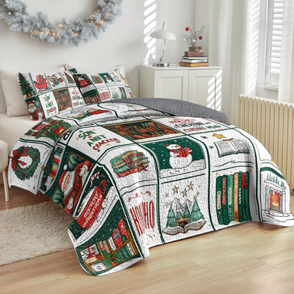 Shineful All Season Quilt 3-Piece Set Magical Elf Reading