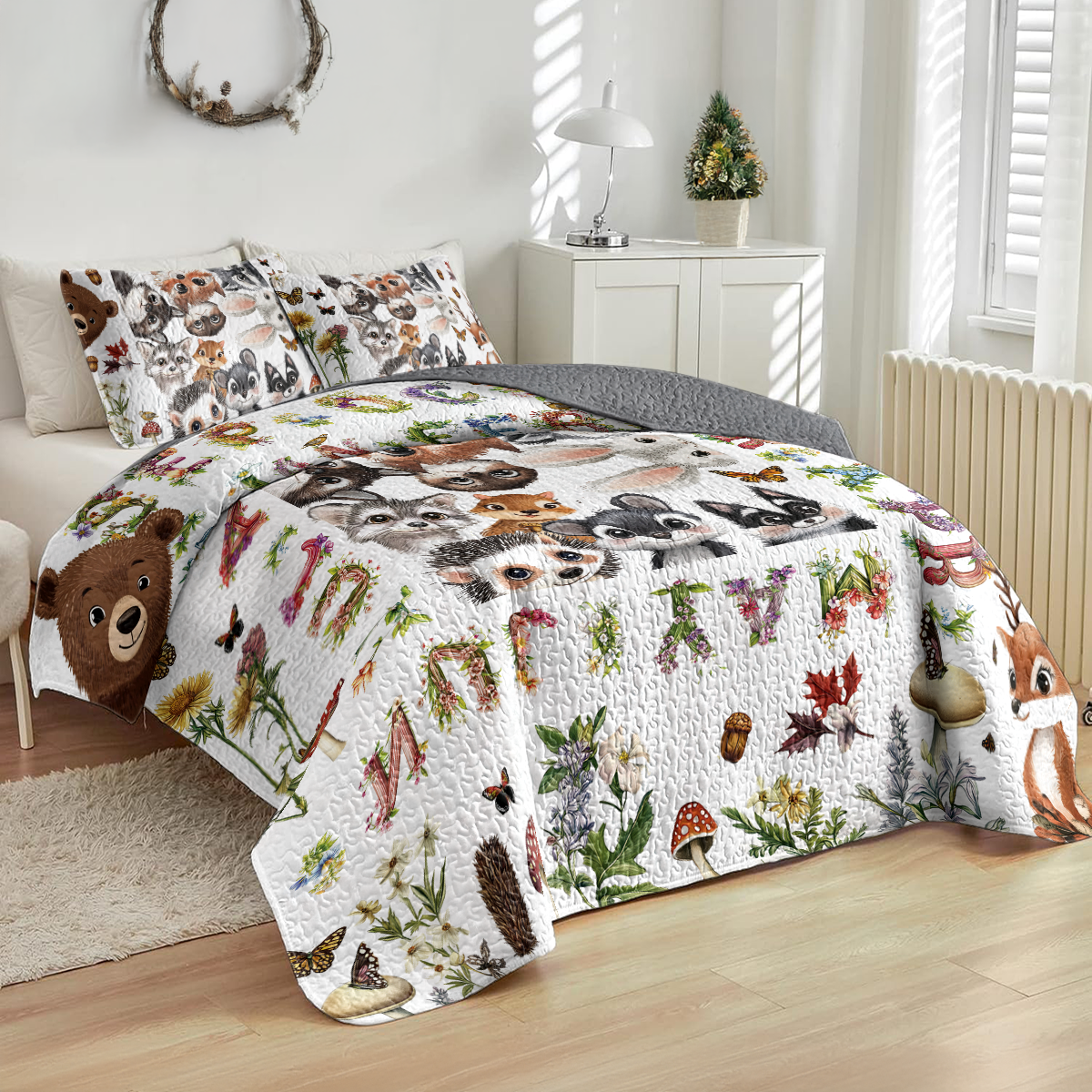 Shineful All Season Quilt 3-Piece Set 12 Months Of Woodland Magic
