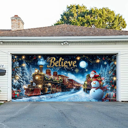 Shineful Garage Door Banner Decoration Winter Wonderland