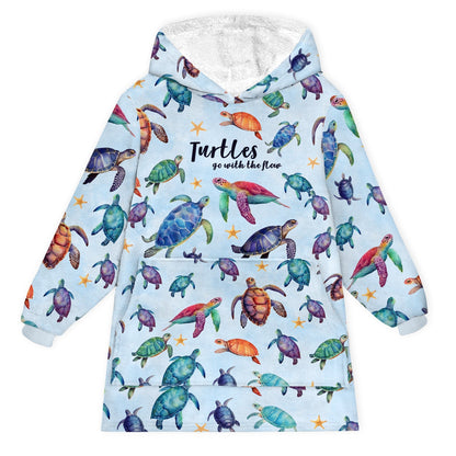 Shineful Blanket Hoodie - Sea Turtle Go With The Flow