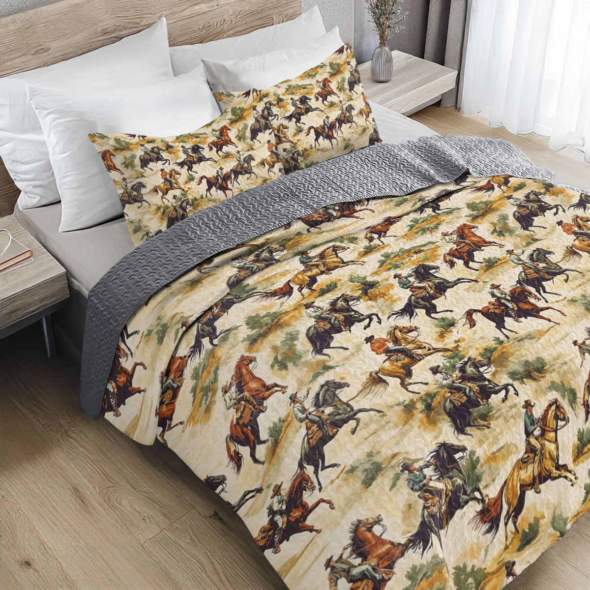 Shineful All Season Quilt 3-Piece Set Wild West Adventure