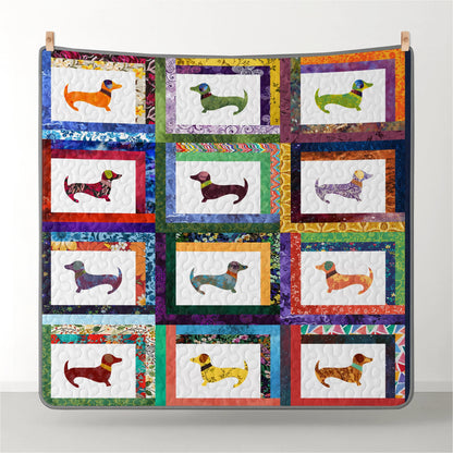 Shineful Quilt 3-Piece Set Dachshund Friends