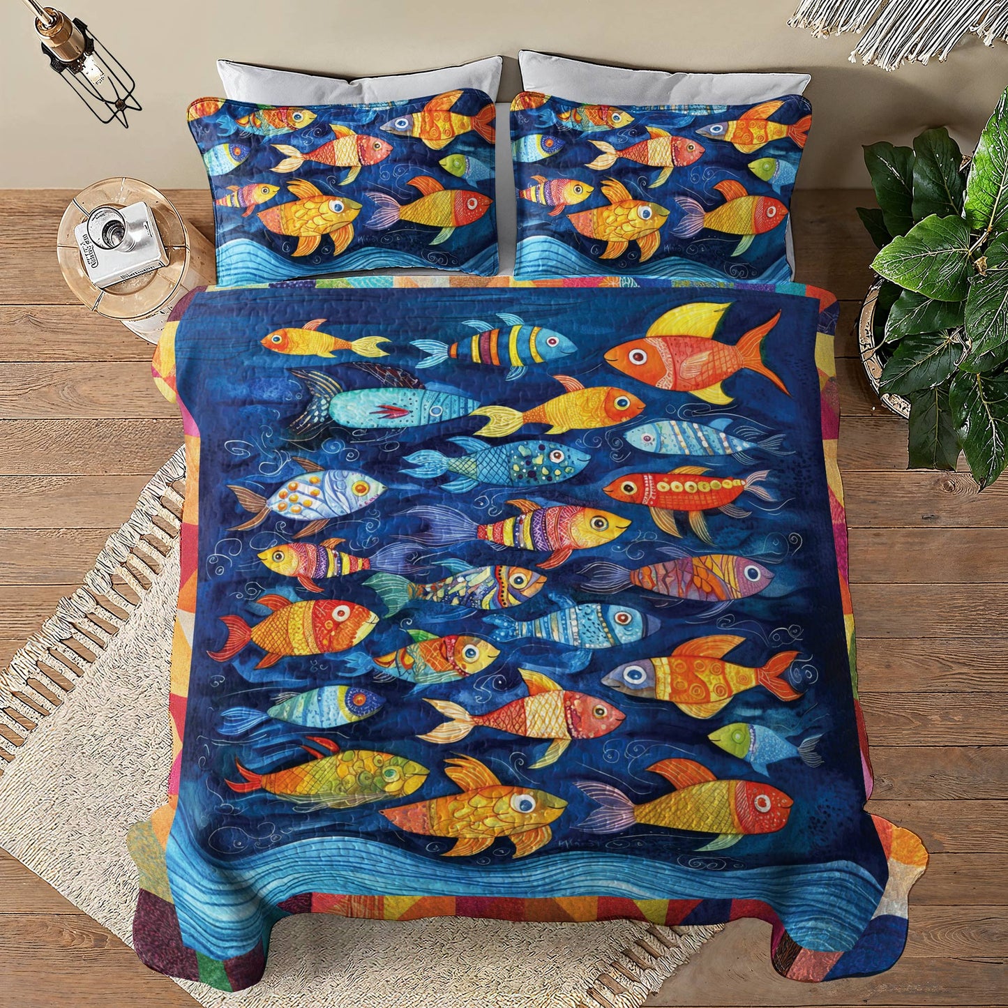 Shineful All Season Quilt 3-Piece Set Ocean Whimsy