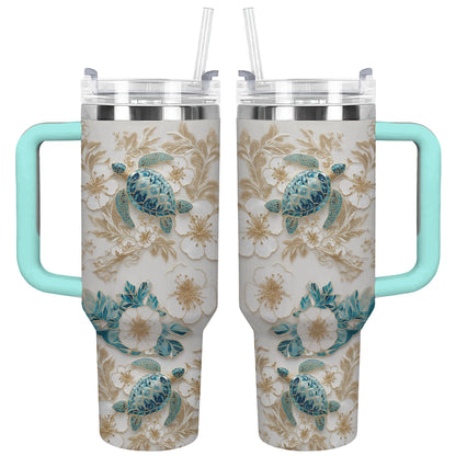 Shineful Tumbler Sea Turtle Bloom