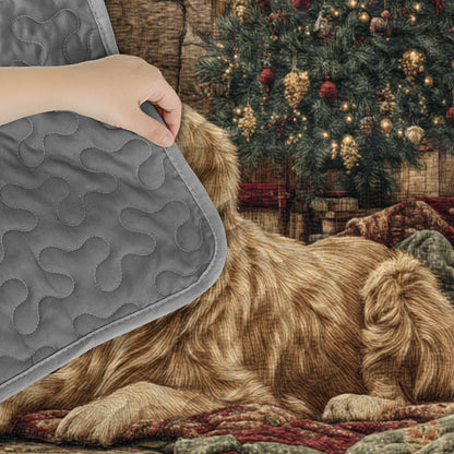 Shineful Quilt 3-Piece Set Golden Retriever Christmas Eve