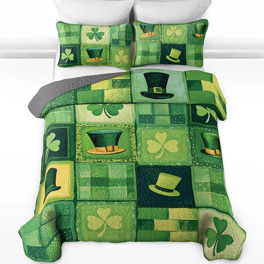 Shineful All Season Quilt 3-Piece Set - St. Paddy's Patchwork