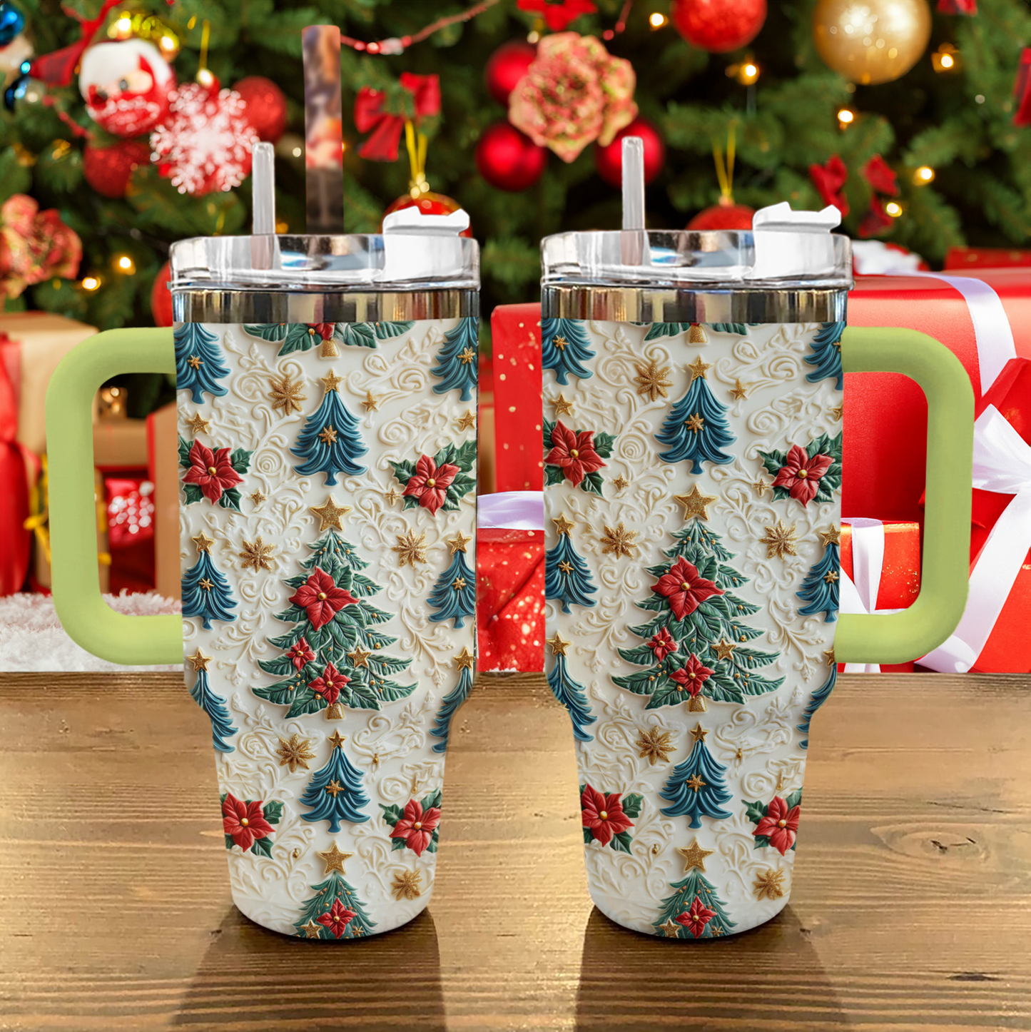 Shineful Glossy Tumbler Enchanted Evergreen Blooms