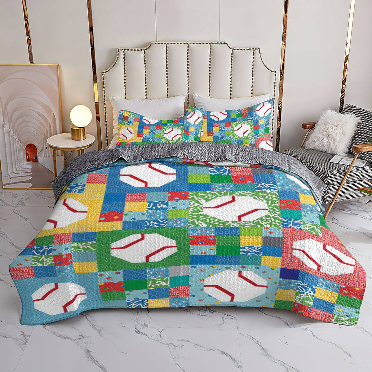Shineful All Season Quilt 3-Piece Set Playful Pitch
