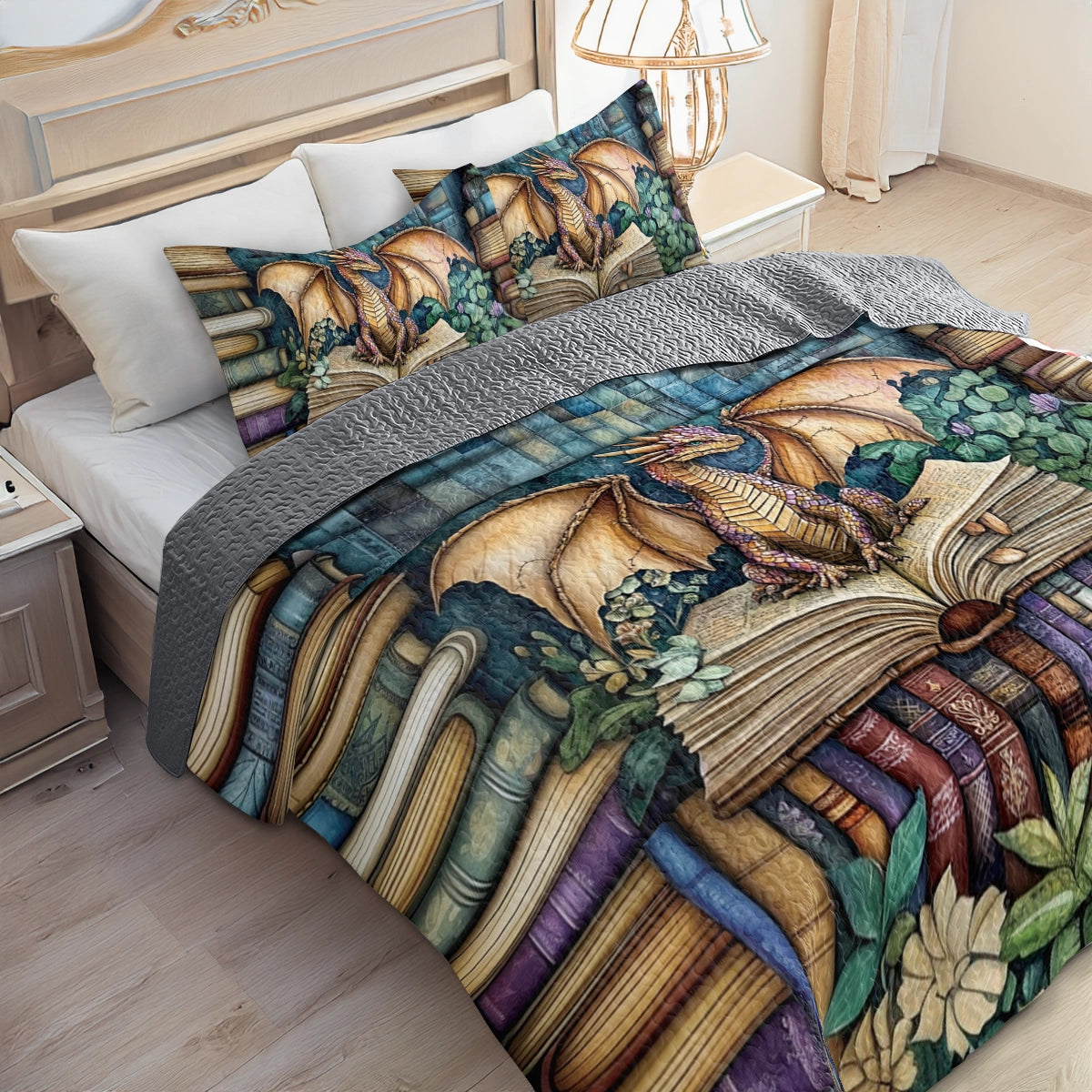 Shineful All Season Quilt 3-Piece Set Dragon Lore