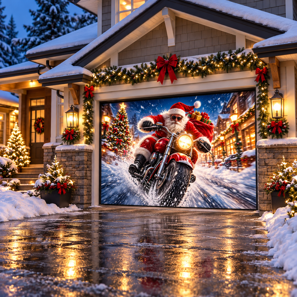 Shineful Christmas Adventure Garage Door Banner Decoration