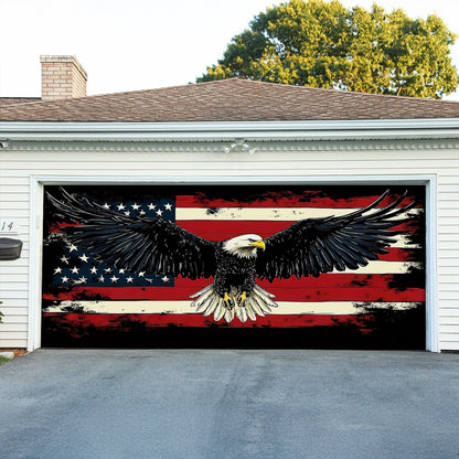 Shineful Garage Door Banner Decoration Still Flying Free
