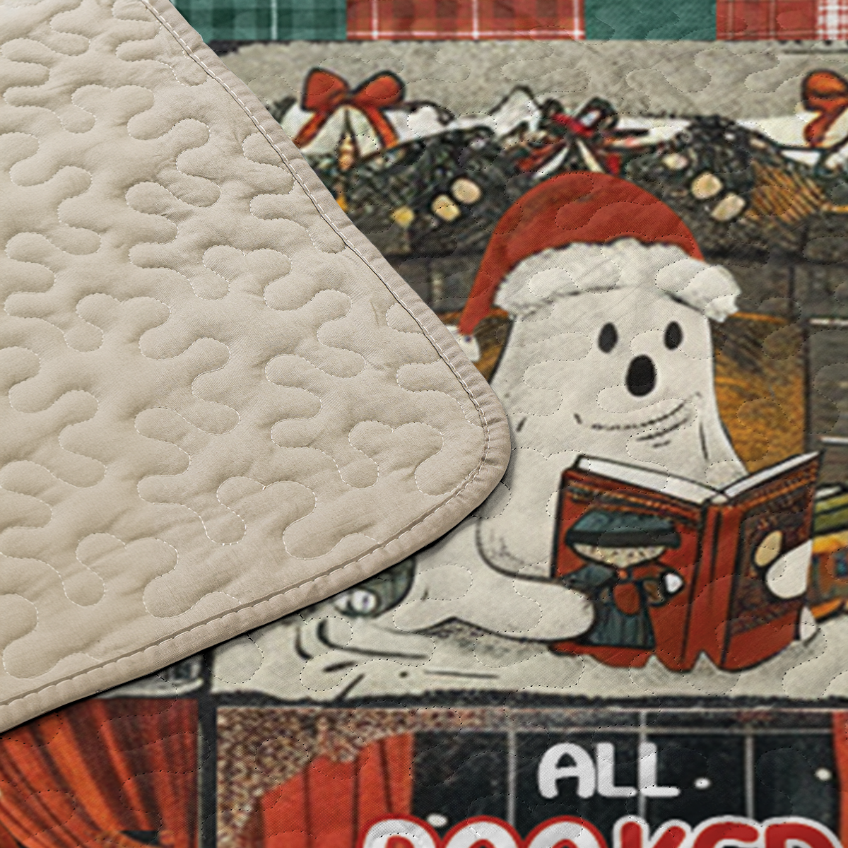 Shineful All Season Quilt 3-Piece Set Santa Bookish Boo