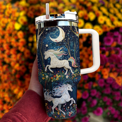 Shineful Glossy Tumbler Moonlit Horse Dreams