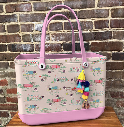 Shineful Beach Bag Horse Racing