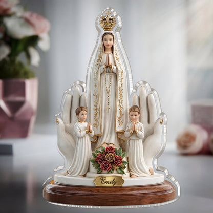 Shineful Custom Shaped Acrylic Plaque Sacred Mother & Children Crowned
