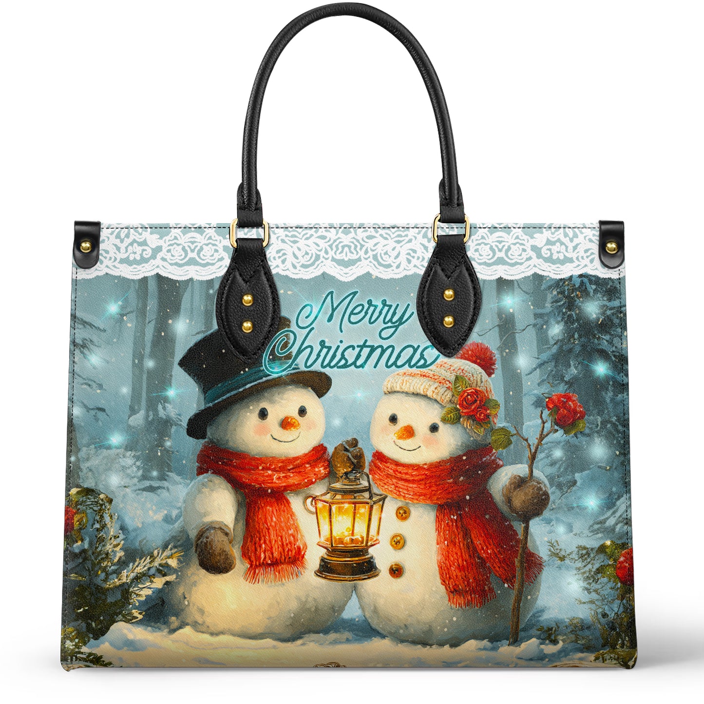 Shineful Leather Bag Snow Couple