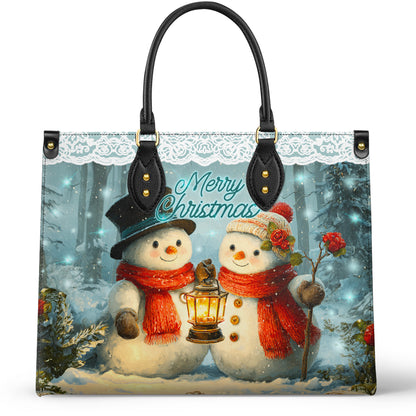 Shineful Leather Bag Snow Couple