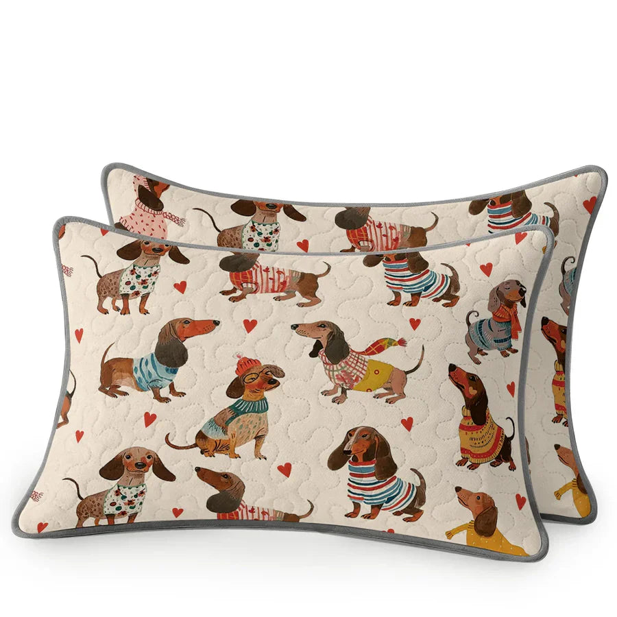 Shineful Quilt 3-Piece Set Dachshund Lovely Delight