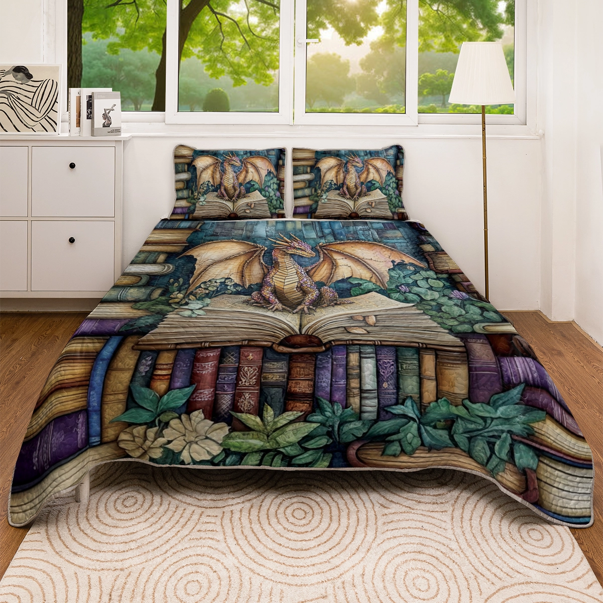 Shineful All Season Quilt 3-Piece Set Dragon Lore
