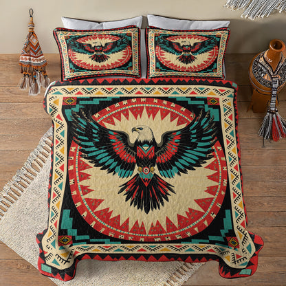 Shineful All Season Quilt 3-Piece Set Eagle Spirit