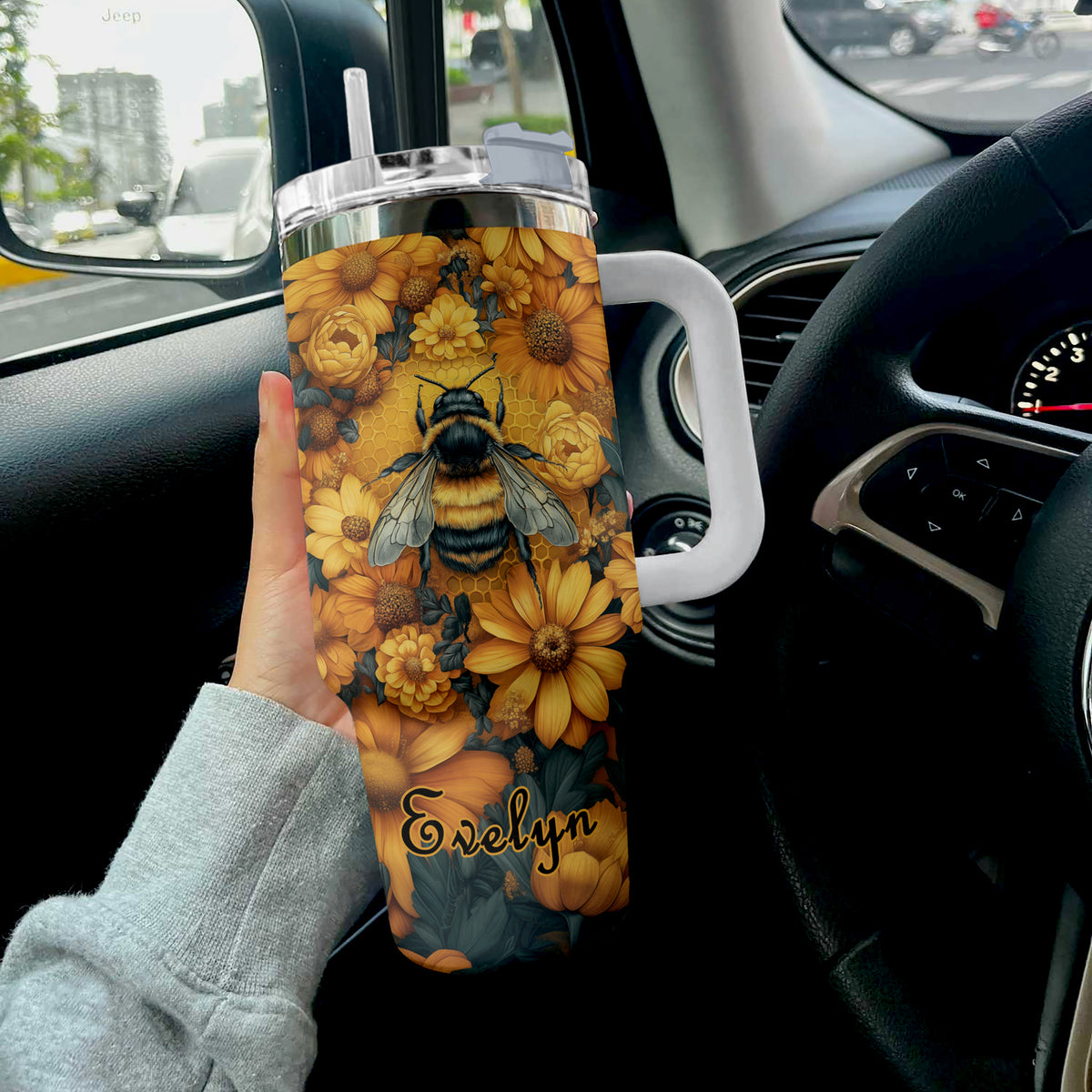 Shineful Tumbler Personlazied Bee Queen