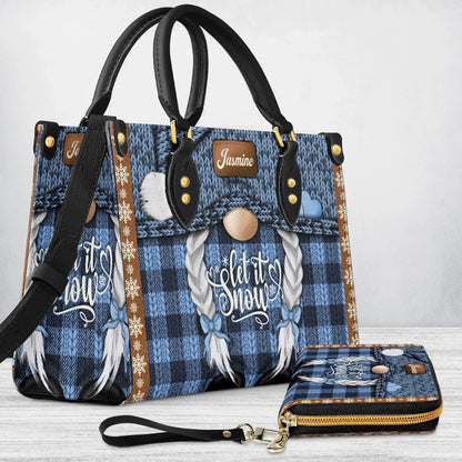 Shineful Leather Bag Braided Winter Magic