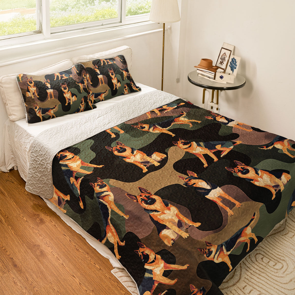 Shineful All Season Quilt 3-Piece Set Camouflage Shepherd