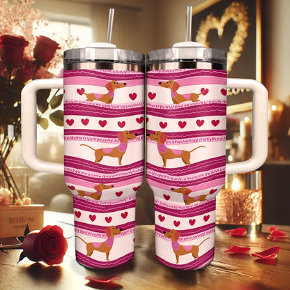 Shineful Tumbler Dachshund Love You Paw-ever