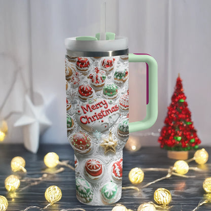 Shineful Glossy Tumbler Cute Cake Christmas