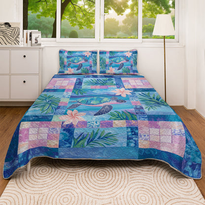 Shineful All Season Quilt 3-Piece Set Sea Turtle Dreams