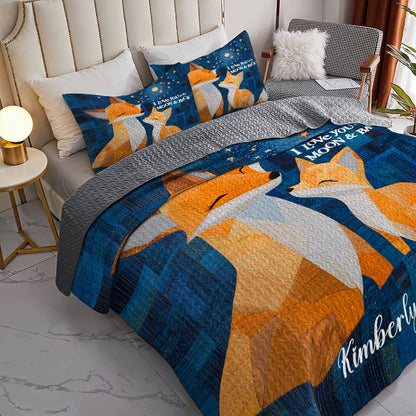Shineful All Season Quilt 3-Piece Set Personalized I Love You To The Moon And Back