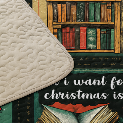 Shineful All Season Quilt 3-Piece Set Santa Reading Nook