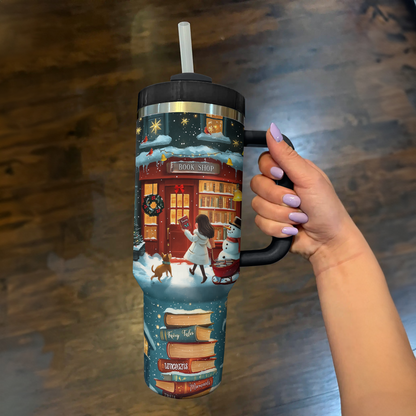 Shineful Tumbler Christmas Little Bookworm