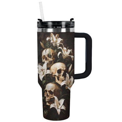 Shineful Tumbler Mystic Lilies Skull