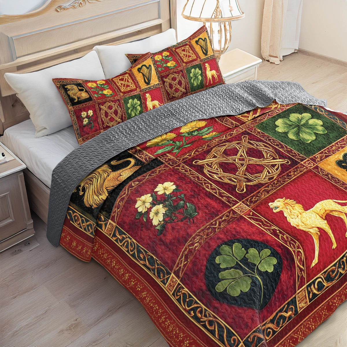 Shineful All Season Quilt 3-Piece Set Celtic Charm: Heritage Splendor