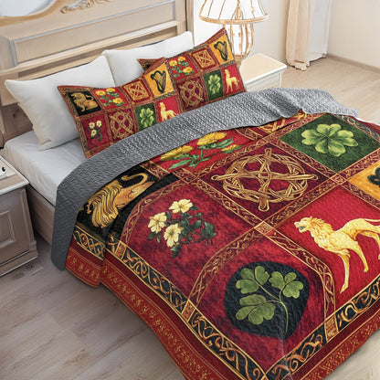 Shineful All Season Quilt 3-Piece Set Celtic Charm: Heritage Splendor