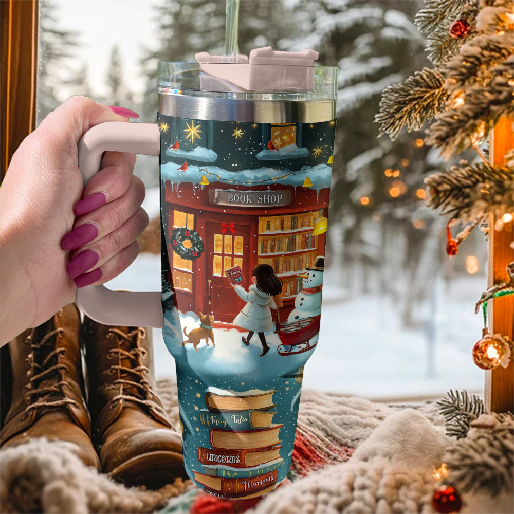 Shineful Tumbler Christmas Little Bookworm