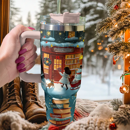 Shineful Tumbler Christmas Little Bookworm
